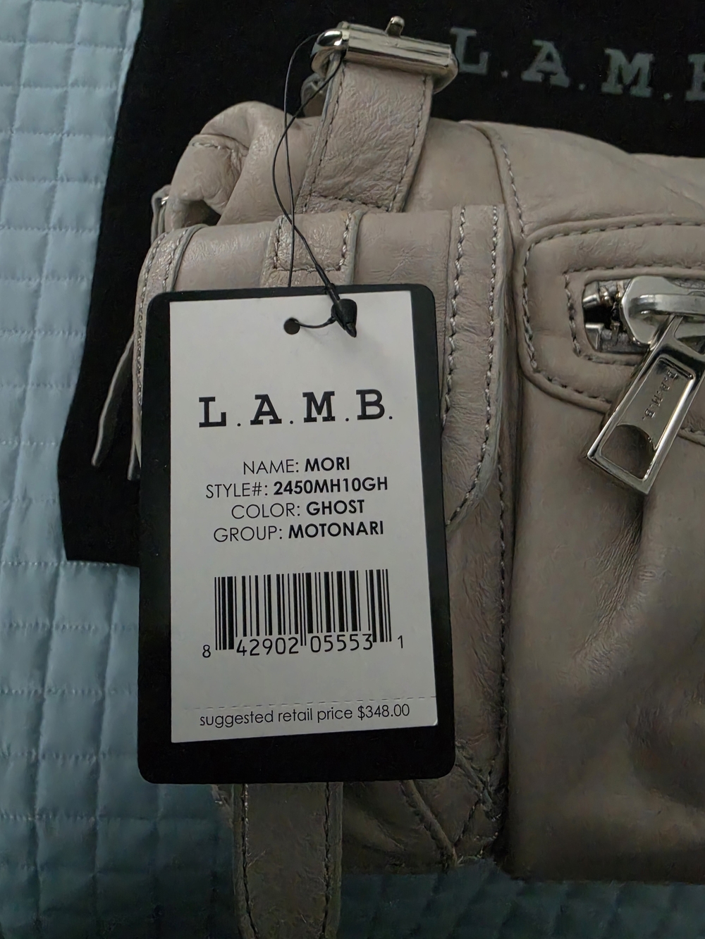 L.A.M.B. Women's Leather Shoulder Bag Ghost - Picture 2 of 10